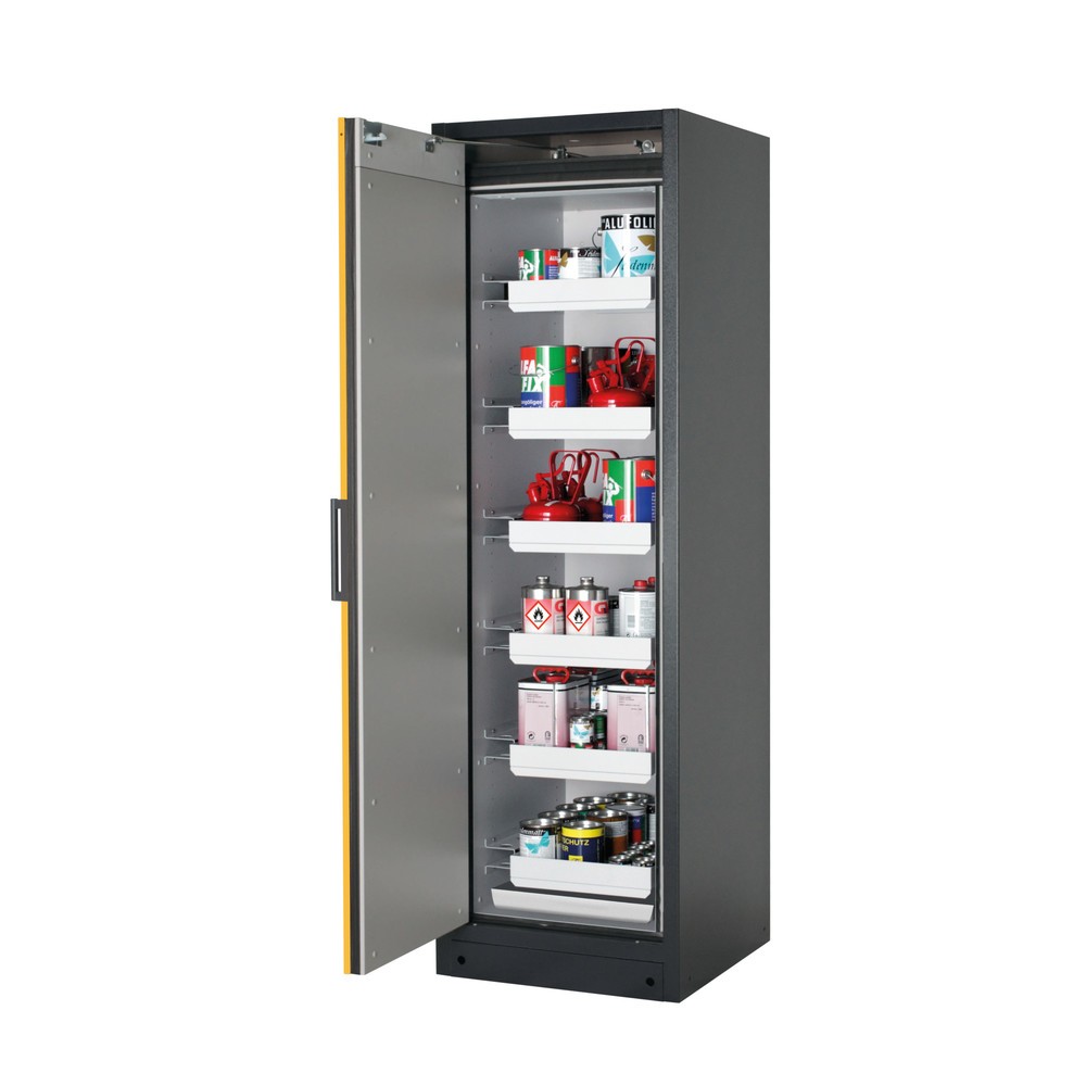 Illustration du produit: Armoire de sécurité asecos® Q-PEGASUS/Type 90, 6 cuves extractibles, HxlxP 1 953 x 599 x 615 mm, jaune or