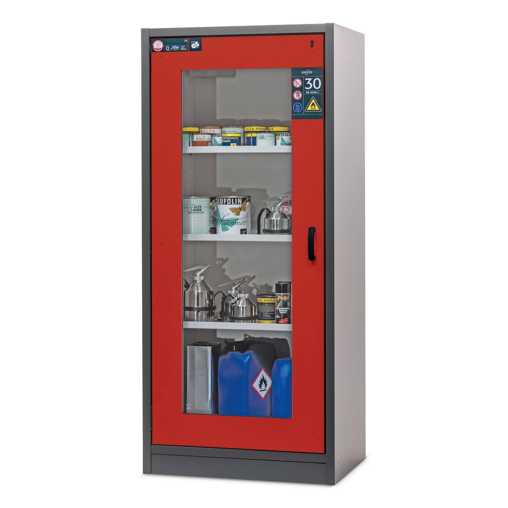 Produktabbildung Nr. 3: Armoire de sécurité asecos® type 30 avec porte vitrée, H x l x P 1 947 x 864 x 620 mm, gris anthracite / gris clair