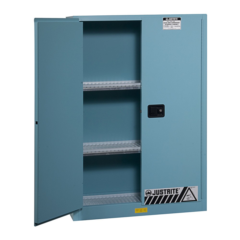 Produktabbildung Nr. 2: Armoire de sécurité Classic Sure-Grip® FM de Justrite®, pour produits corrosifs, HxlxP 1.650 x 1.090 x 460 mm, 2 tablettes, fermeture manuelle