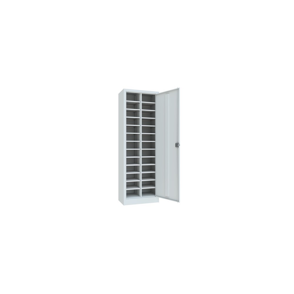 Produktabbildung Nr. 3: Armoire de tri PAVOY avec porte, 26 compartiments, gris clair, gris clair