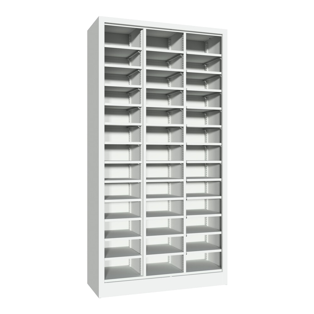 Illustration du produit: Armoire de tri PAVOY sans porte, 39 compartiments, gris clair