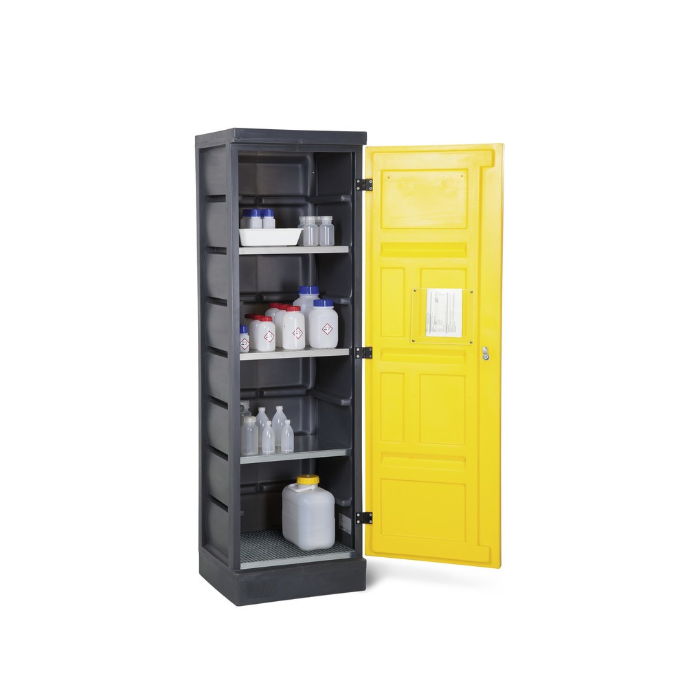 Produktabbildung Nr. 1: Armoire de sécurité en PE, HxlxP 1 990 x 610 x 640 mm, 3 plateaux + 1 grille en acier inoxydable