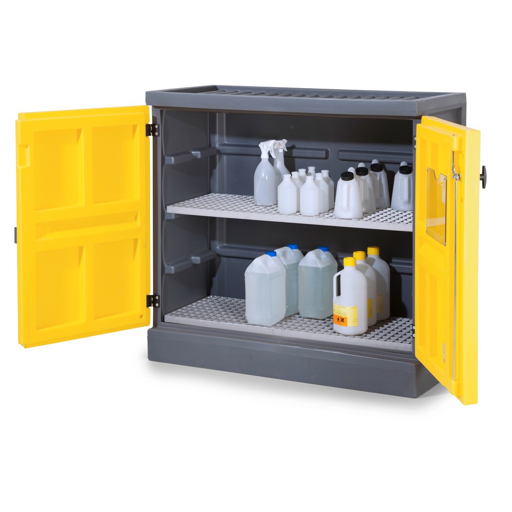 Illustration du produit: Armoire de sécurité en PE, HxlxP 1.130 x 1.225 x 640 mm, 2 grilles en acier inoxydable
