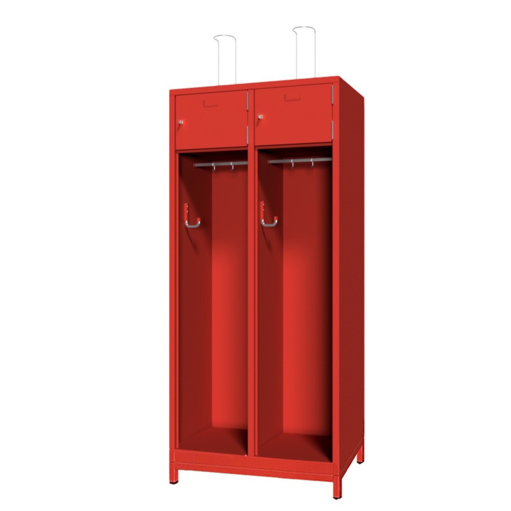 Illustration du produit: Armoire incendie PAVOY avec compensation de niveau + cadre porte-étiquette, HxlxP 1 850 x 830 x 500 mm