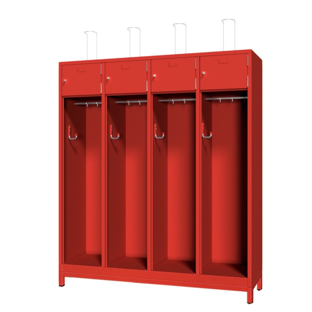 Produktabbildung Nr. 1: Armoire incendie PAVOY avec compensation de niveau + cadre porte-étiquette, HxlxP 1 850 x 1 630 x 500 mm