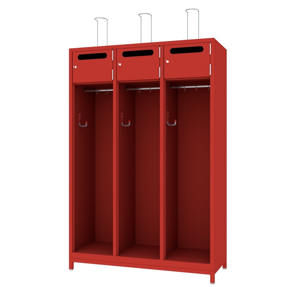 Illustration du produit: Armoire incendie PAVOY avec compensation de niveau + fente intégrée, HxlxP 1 850 x 1 230 x 500 mm