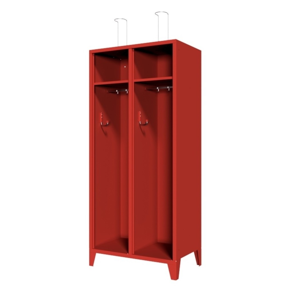 Illustration du produit: Armoire incendie PAVOY avec pieds + casier, HxlxP 1 850 x 830 x 500 mm