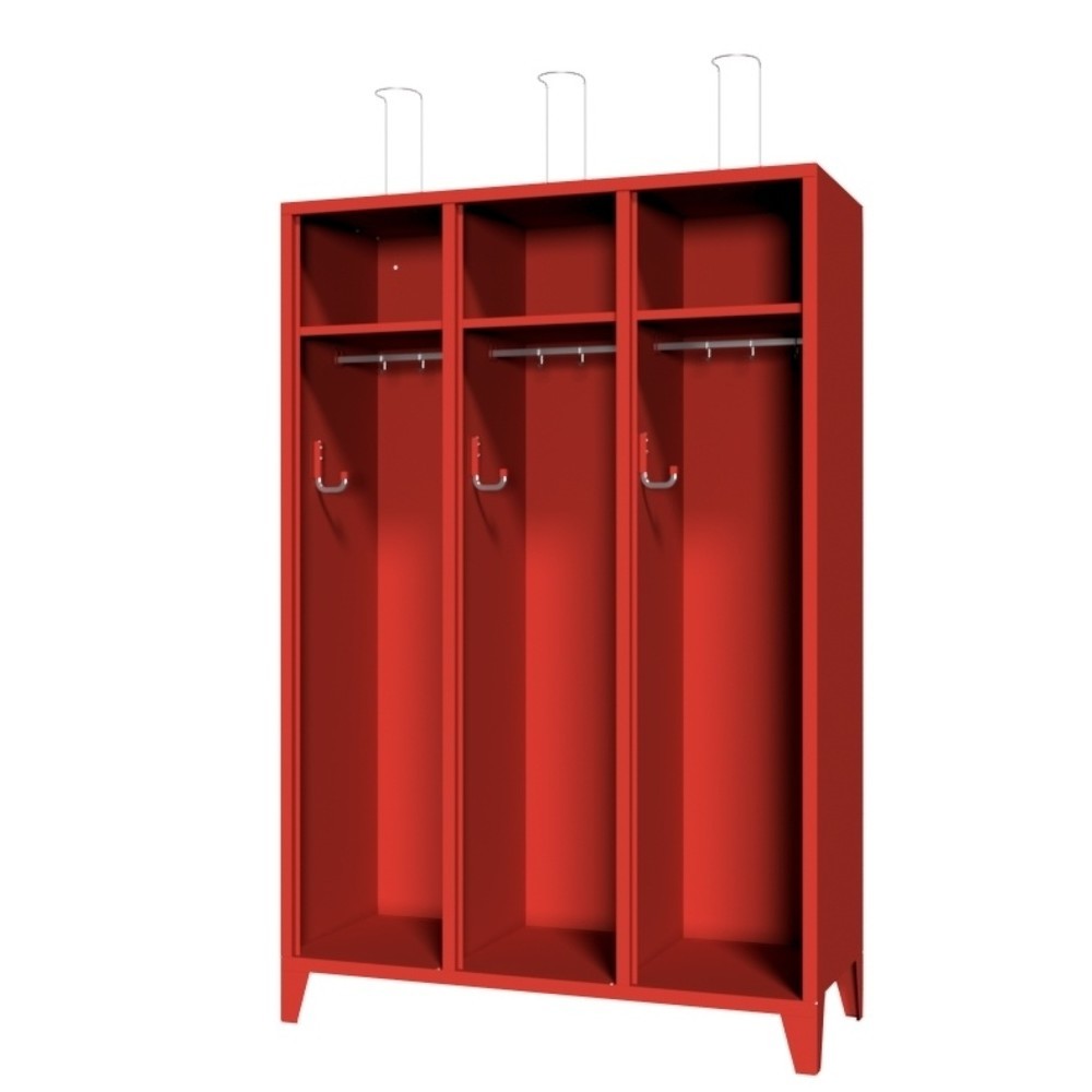 Illustration du produit: Armoire incendie PAVOY avec pieds + casier, HxlxP 1 850 x 1 230 x 500 mm