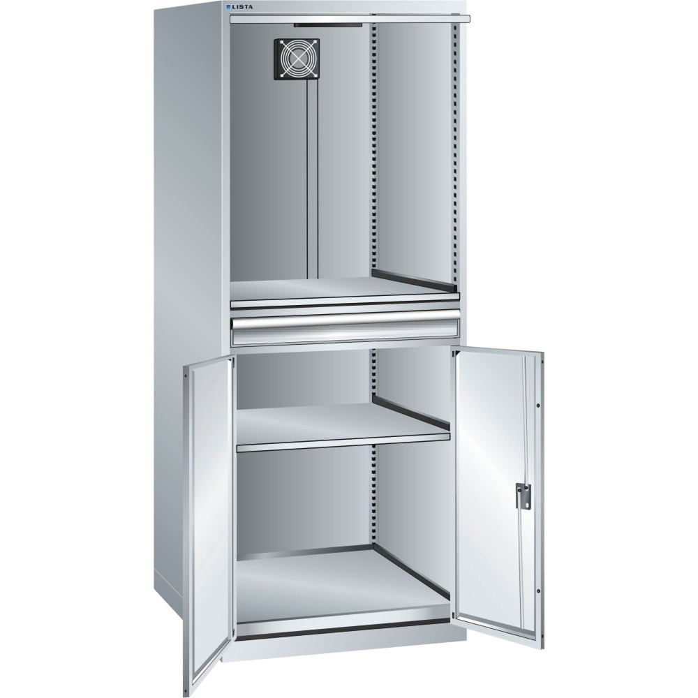 Illustration du produit: Armoire informatique LISTA 36x36E, (lxPxH) 717x725x1 625 mm, D/Schuko, gris clair