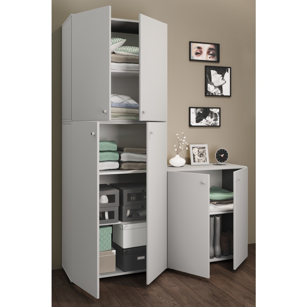 N° de l'image du produit 3 : Armoire VCM Lona XXL avec portes battantes, gris