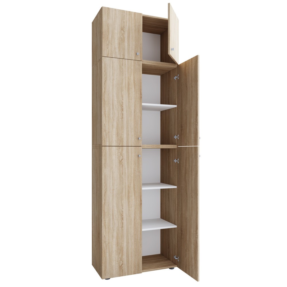 Illustration du produit: Armoire Lona XXL portes battantes, avec rehausse, chêne Sonoma
