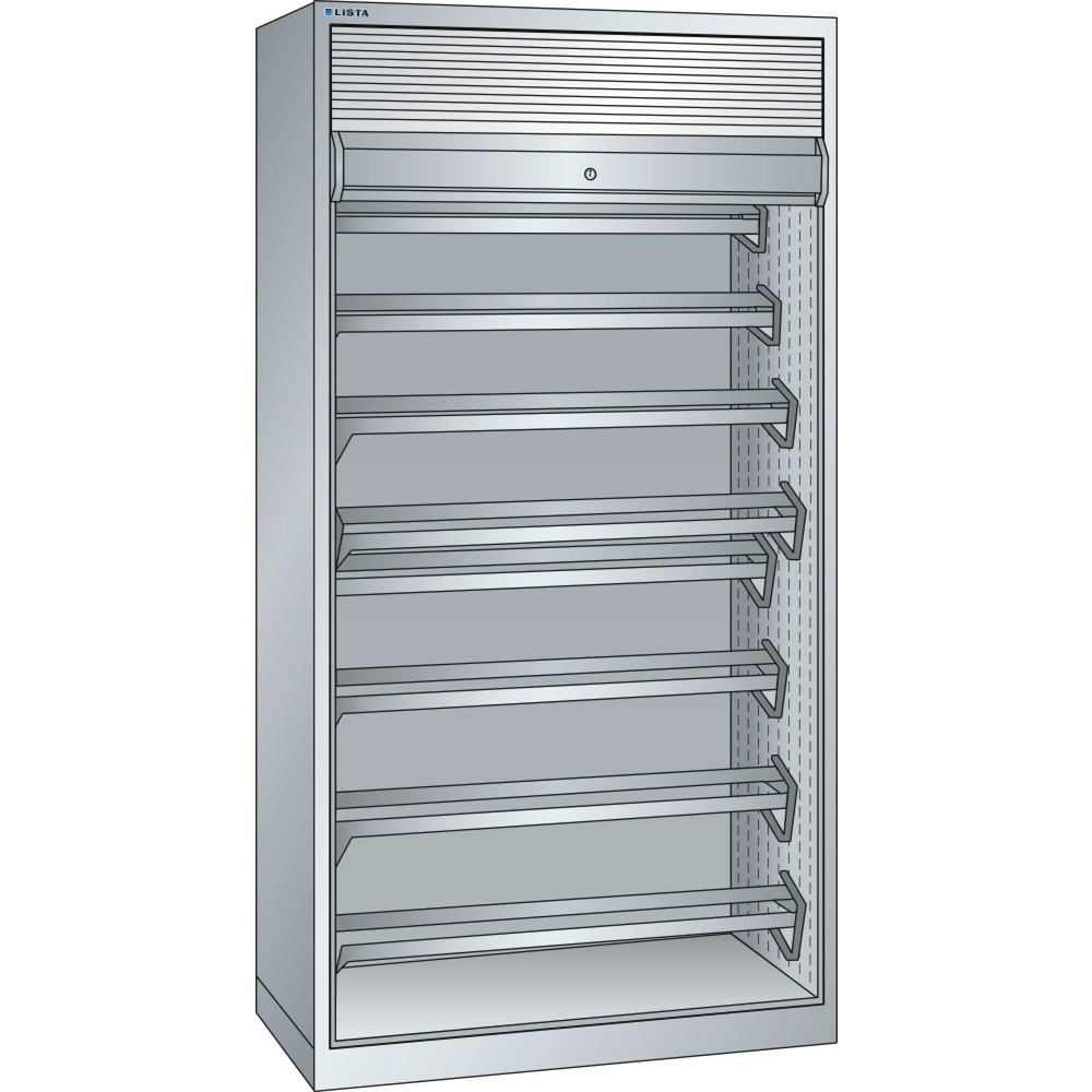 Illustration du produit: Armoire NC LISTA 54x27E, (lxPxH) 1 038x691x1 950 mm, sans porte-outils, gris clair