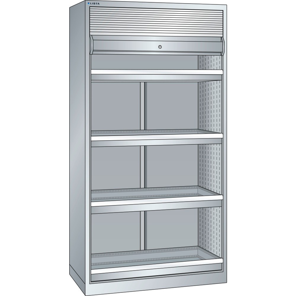 Illustration du produit: Armoire NC LISTA 54x27E, (lxPxH) 1 038x691x1 950 mm, sans porte-outils, gris clair
