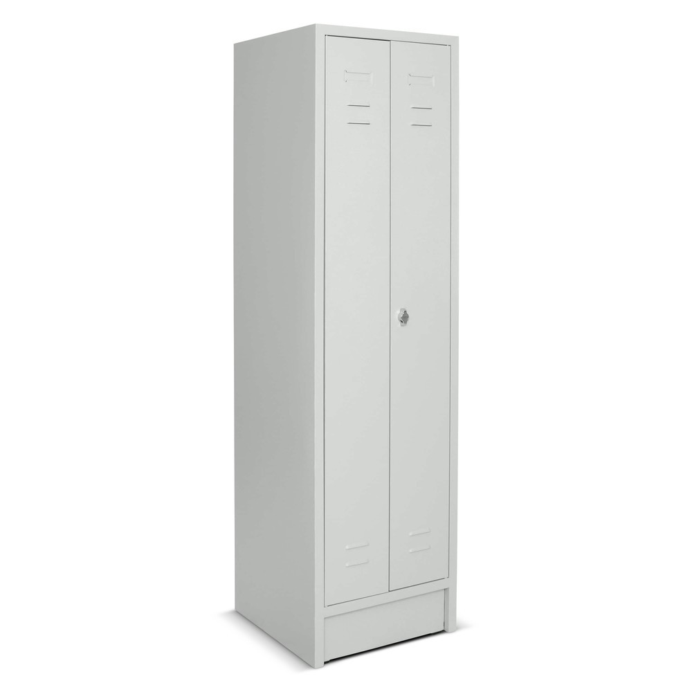 Illustration du produit: Armoire-penderie avec socle + fermeture à pêne tournant, 2 compartiments pour 1 personne, HxlxP 1 800 x 600 x 500 mm