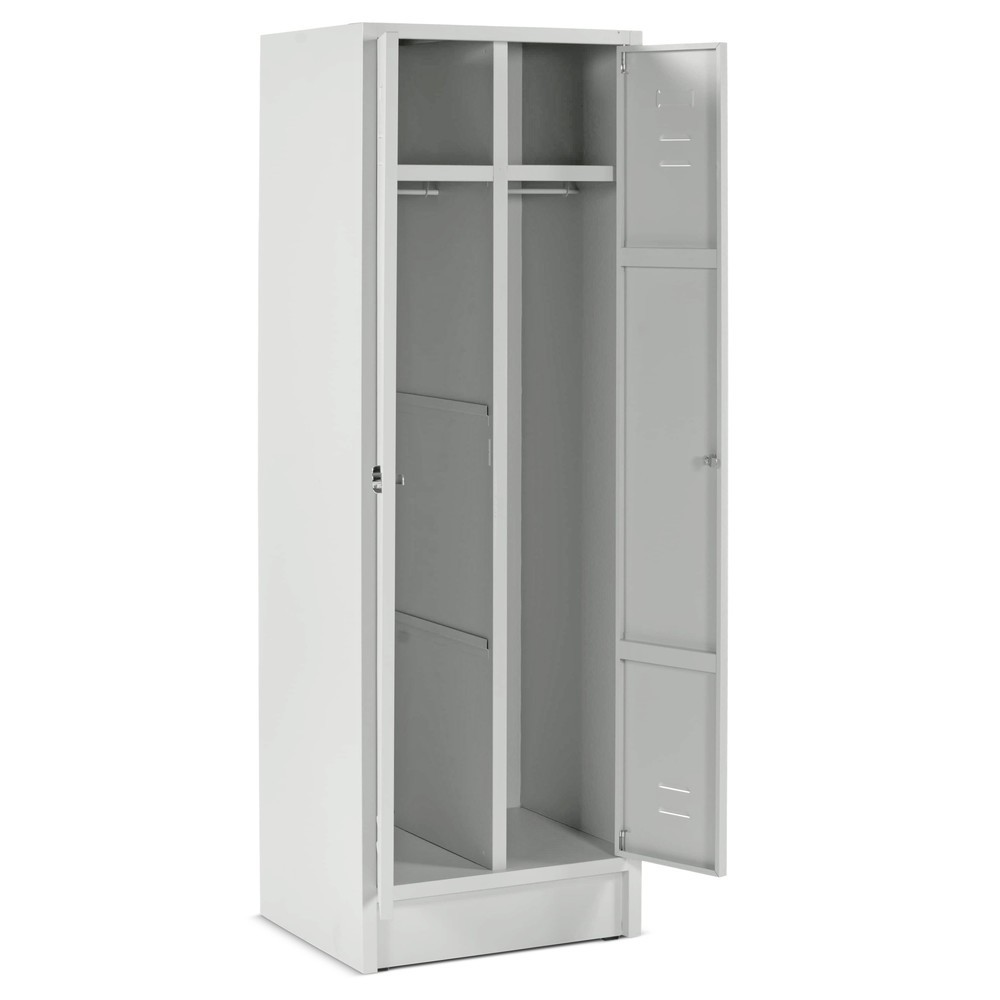 Produktabbildung Nr. 2: Armoire-penderie avec socle + fermeture à pêne tournant, 2 compartiments pour 2 personnes, HxlxP 1 800 x 600 x 500 mm