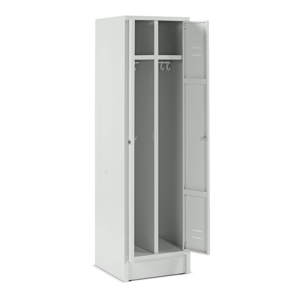 Produktabbildung Nr. 2: Armoire-penderie avec socle + fermeture à pêne tournant, 2 compartiments pour 2 personnes, HxlxP 1 800 x 500 x 500 mm