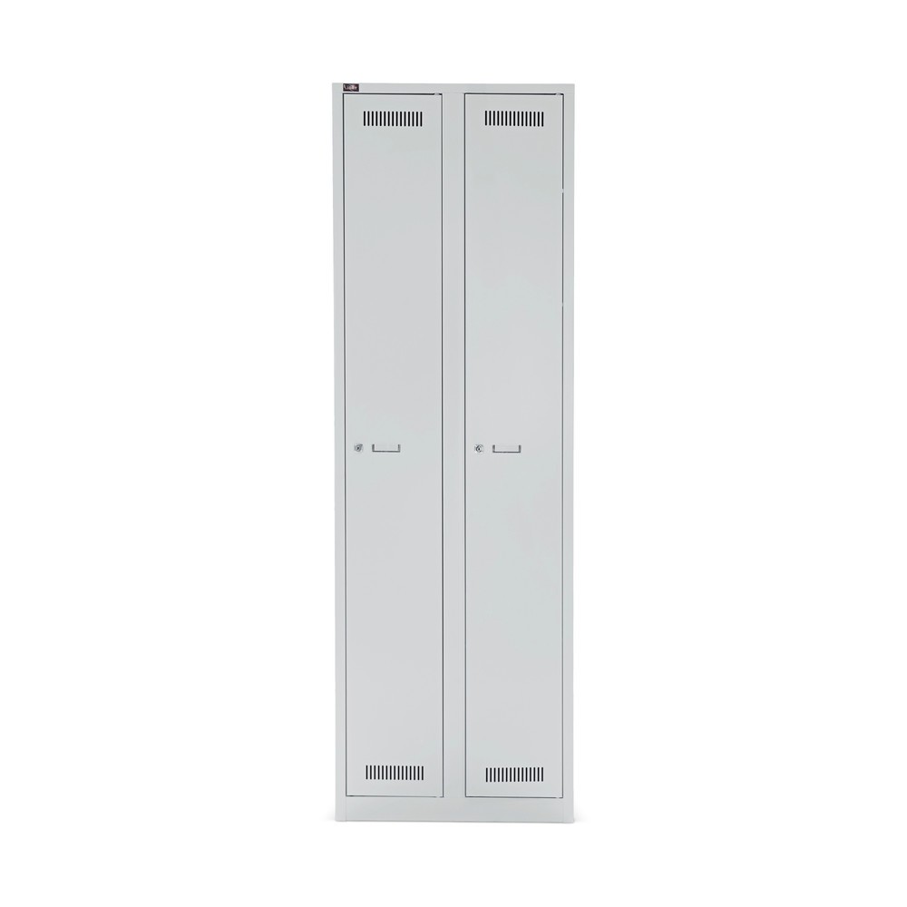 Illustration du produit: Armoire-penderie BISLEY LIGHT, 2 compartiments, H x l x P 1 850 x 600 x 500 mm, gris clair