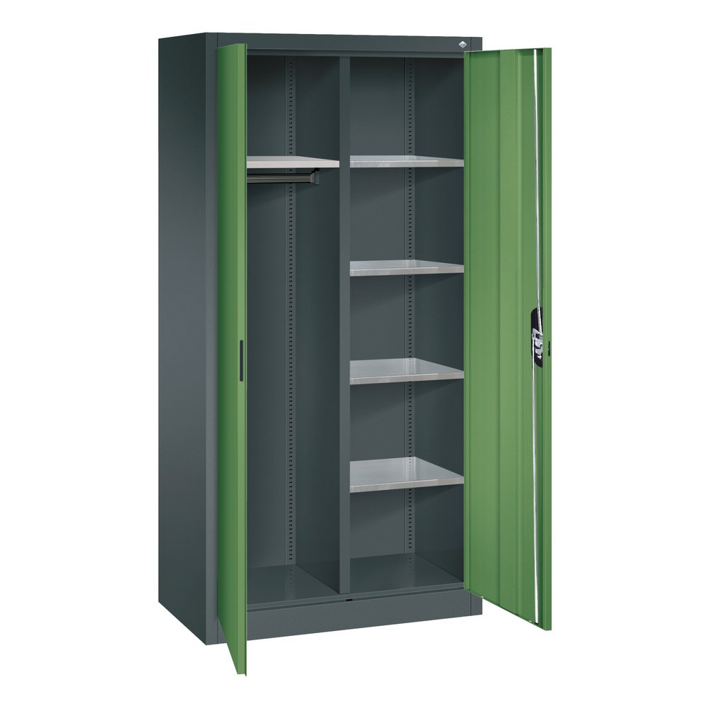 Produktabbildung Nr. 3: Armoire-penderie C+P, 6 compartiments + tringle à vêtements, H x l x P 1 950 x 930 x 500 mm, gris anthracite, gris noir