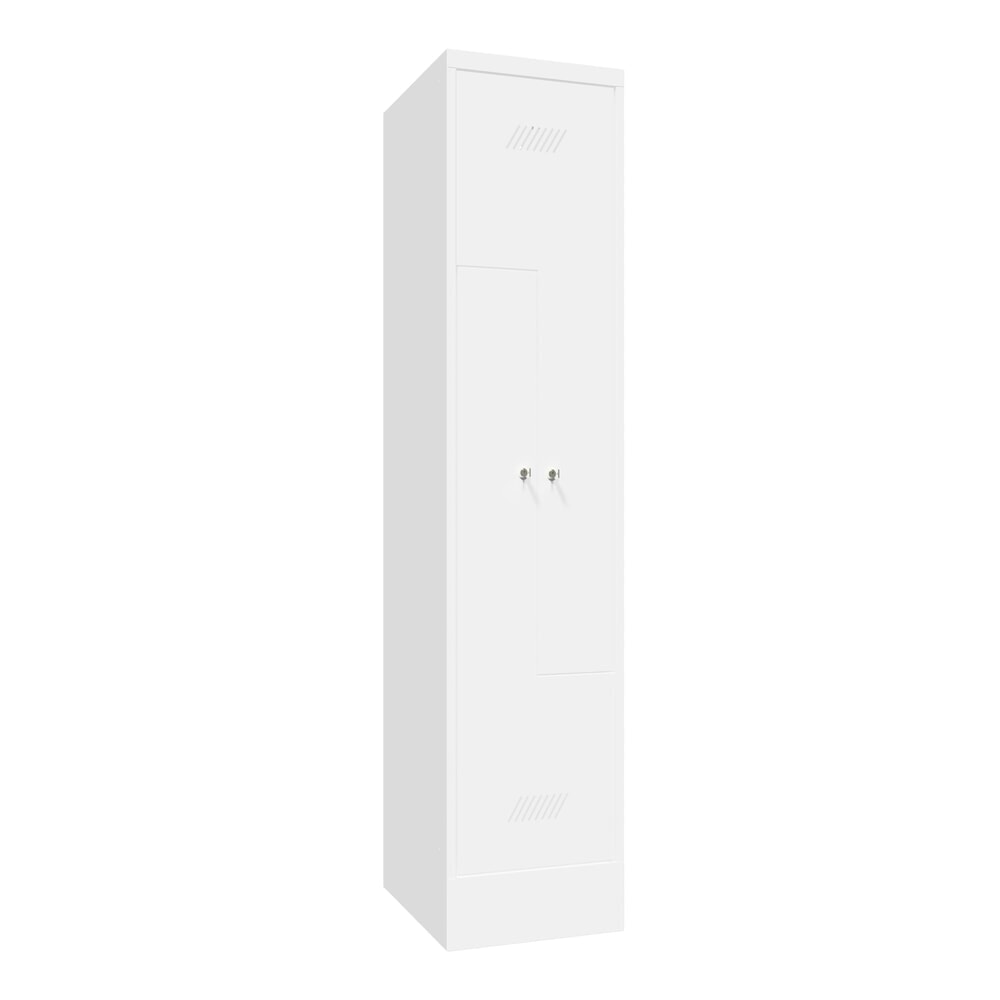 Produktabbildung Nr. 1: Armoire-penderie en Z PAVOY, 2 compartiments, H x l x P 1 850 x 430 x 500 mm, gris clair, gris clair