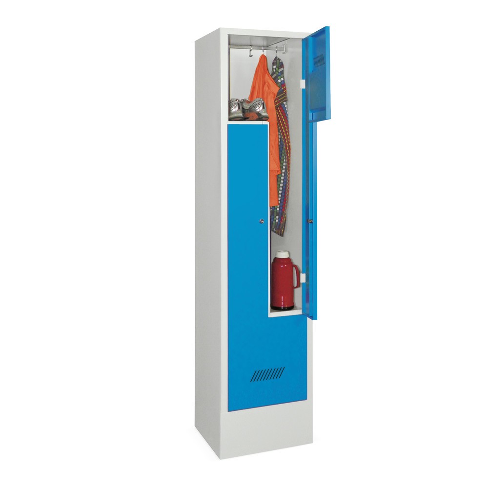 Produktabbildung Nr. 2: Armoire-penderie en Z PAVOY, 2 compartiments, H x l x P 1 850 x 430 x 500 mm, rouge feu, gris clair