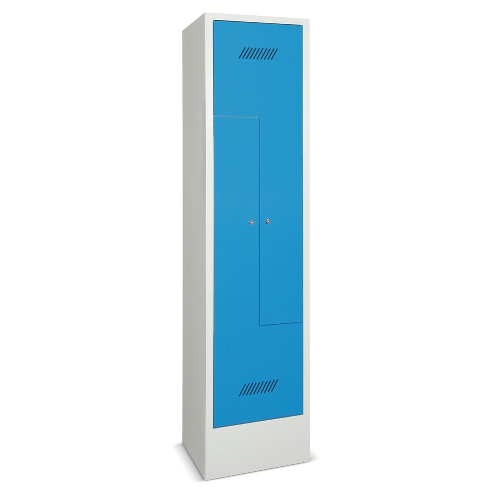 Produktabbildung Nr. 3: Armoire-penderie en Z PAVOY, 2 compartiments, H x l x P 1 850 x 430 x 500 mm, rouge feu, gris clair