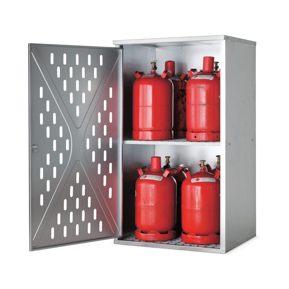 Illustration du produit: Armoire pour bouteilles de gaz propane, 1 porte battante, H x l x P 1.500 x 840 x 690 mm