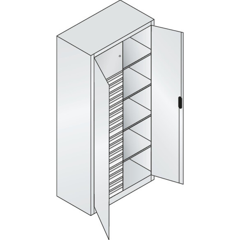 Produktabbildung Nr. 3: Armoire pour charges lourdes C+P avec 4 tablettes, H x l x P 1 950 x 930 x 500 mm, gris clair, bleu gentiane