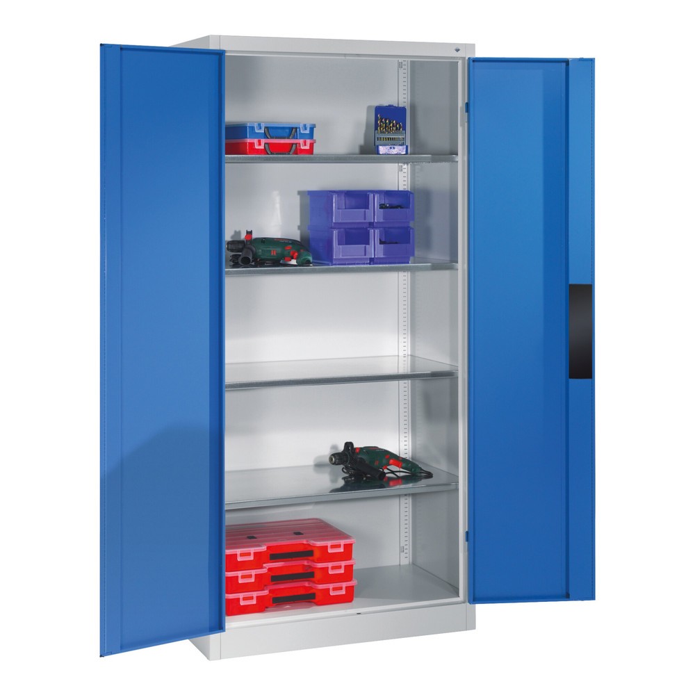 Produktabbildung Nr. 5: Armoire pour charges lourdes C+P avec 4 tablettes, H x l x P 1 950 x 930 x 500 mm, gris clair, gris anthracite