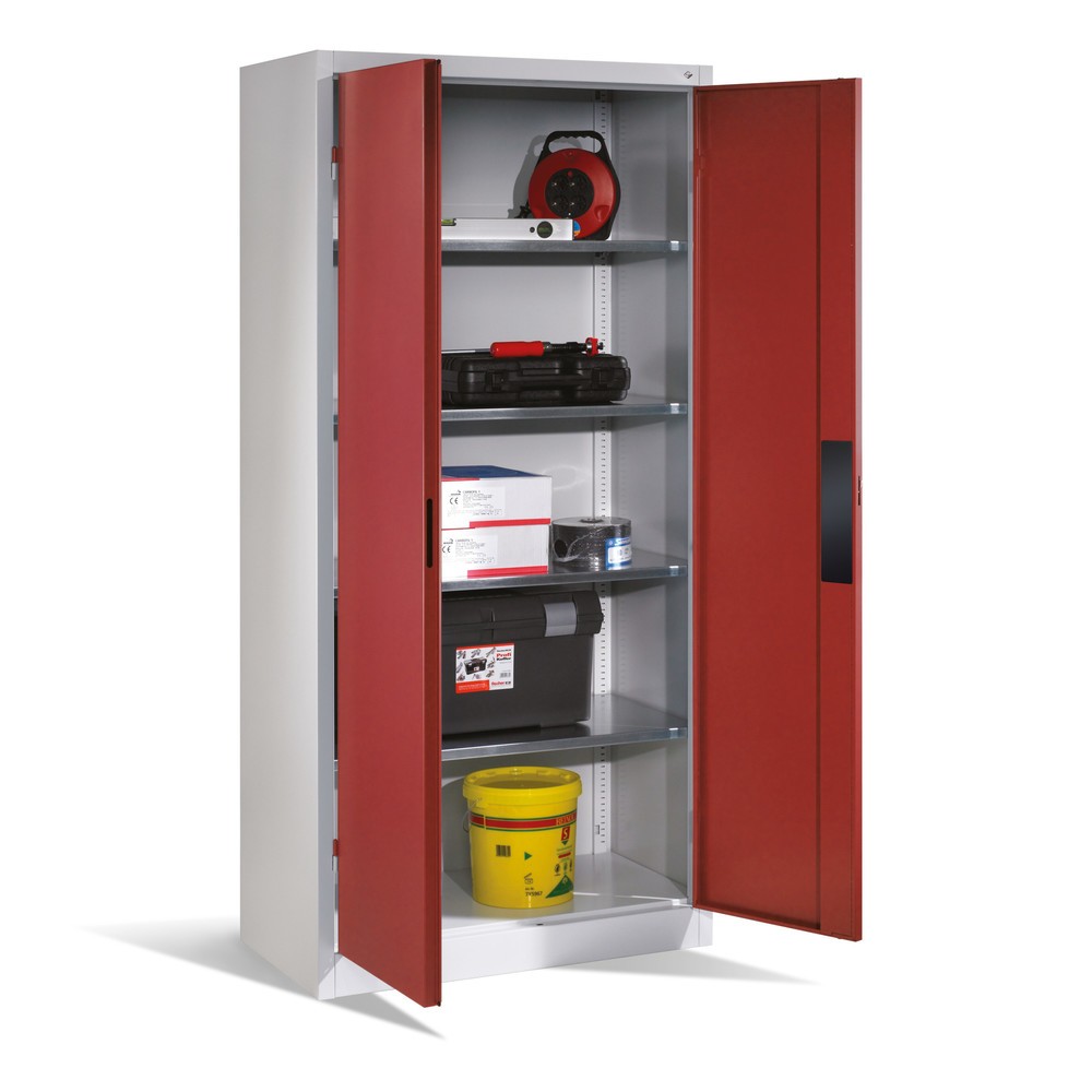 Produktabbildung Nr. 5: Armoire pour charges lourdes C+P avec 4 tablettes, H x l x P 1 950 x 930 x 500 mm, gris clair, gris noir