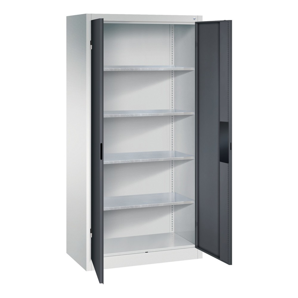 Produktabbildung Nr. 4: Armoire pour charges lourdes C+P avec 4 tablettes, H x l x P 1 950 x 930 x 500 mm, gris anthracite, rouge rubis