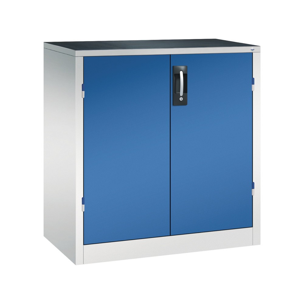 Illustration du produit: Armoire pour charges lourdes C+P avec 1 tablette, H x l x P 1 000 x 930 x 500 mm, gris clair, bleu gentiane