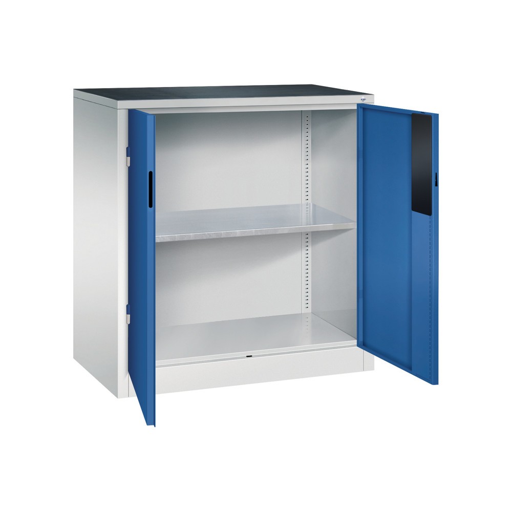 Produktabbildung Nr. 4: Armoire pour charges lourdes C+P avec 1 tablette, H x l x P 1 000 x 930 x 500 mm, gris clair, bleu gentiane