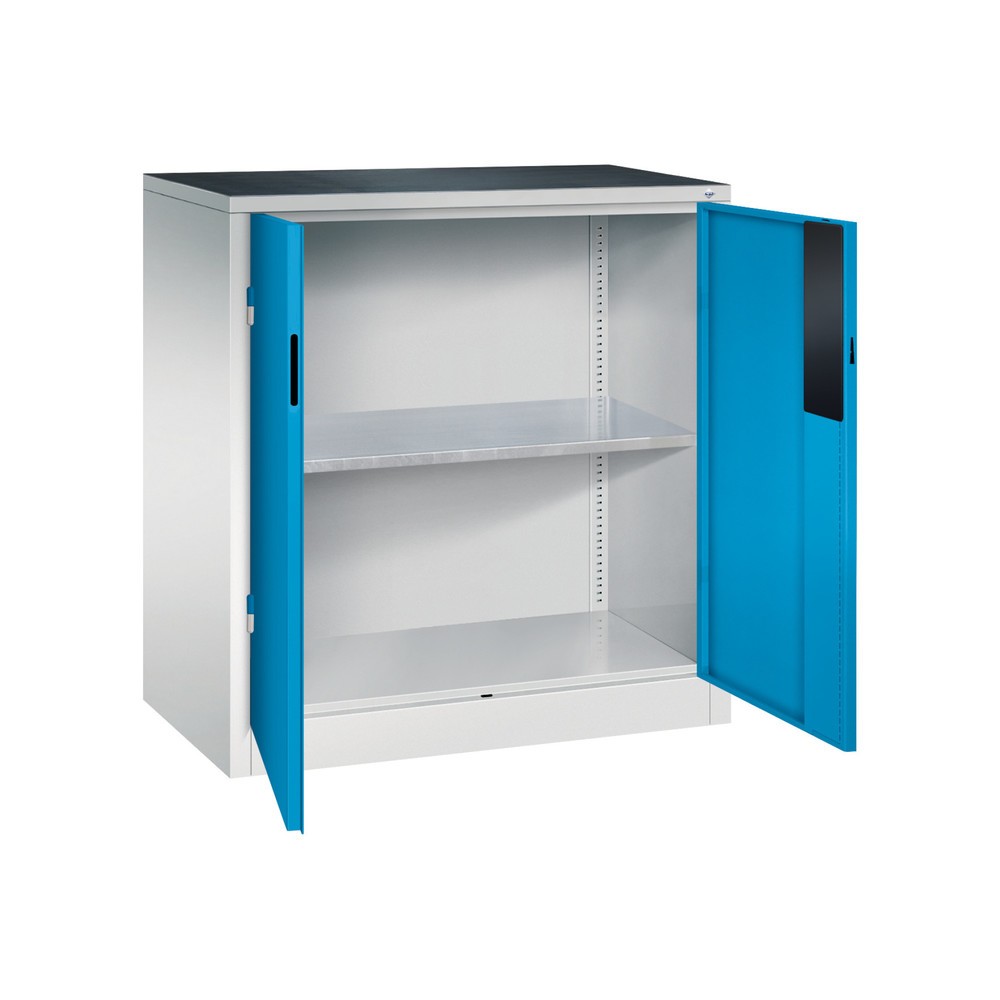 Produktabbildung Nr. 5: Armoire pour charges lourdes C+P avec 1 tablette, H x l x P 1 000 x 930 x 500 mm, gris clair, bleu clair