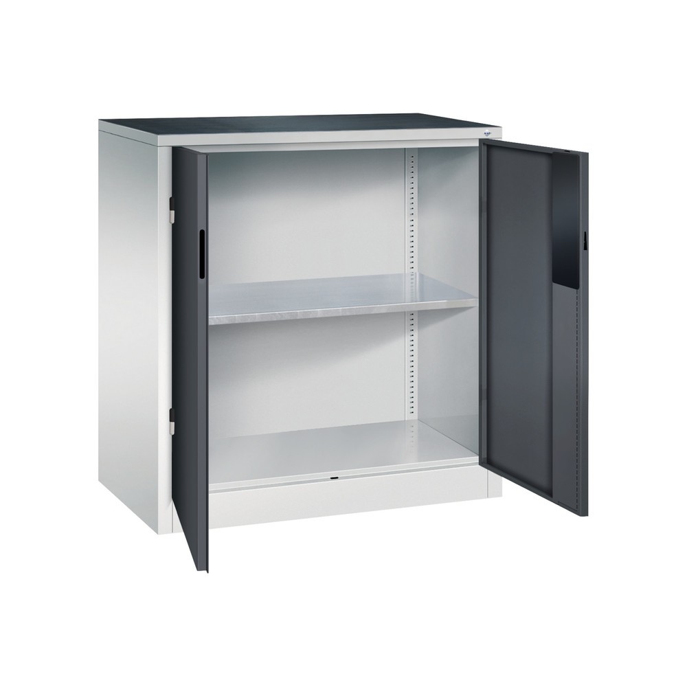 Produktabbildung Nr. 5: Armoire pour charges lourdes C+P avec 1 tablette, H x l x P 1 000 x 930 x 500 mm, gris clair, gris noir