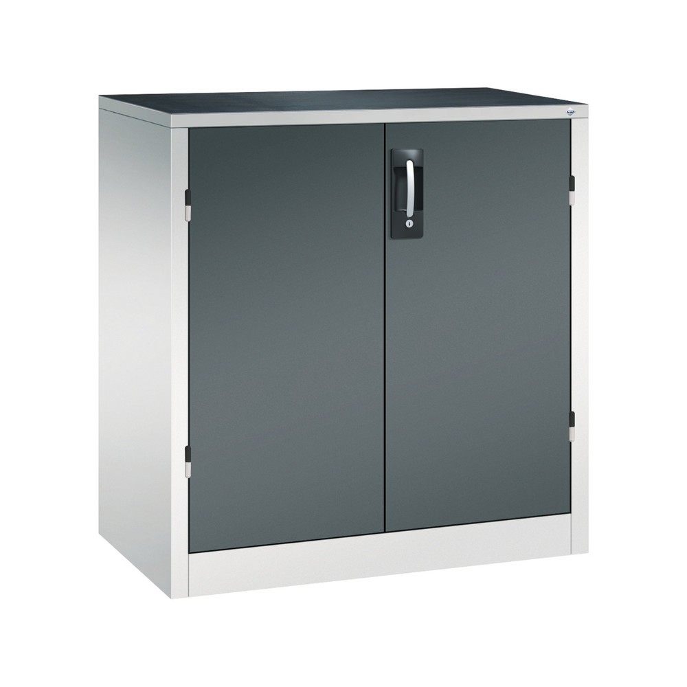 Illustration du produit: Armoire pour charges lourdes C+P avec 1 tablette, H x l x P 1 000 x 930 x 500 mm, gris clair, gris anthracite