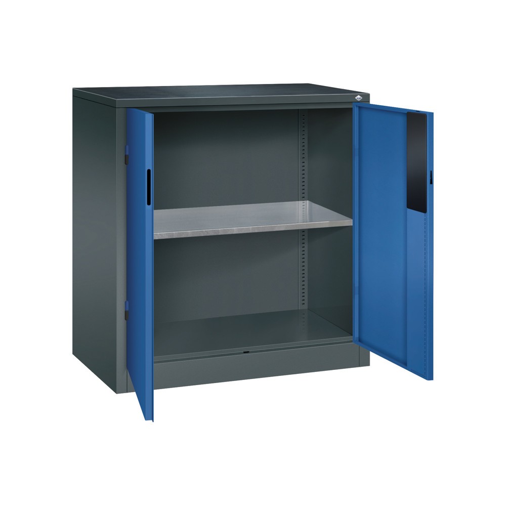 Produktabbildung Nr. 5: Armoire pour charges lourdes C+P avec 1 tablette, H x l x P 1 000 x 930 x 500 mm, gris anthracite, bleu gentiane