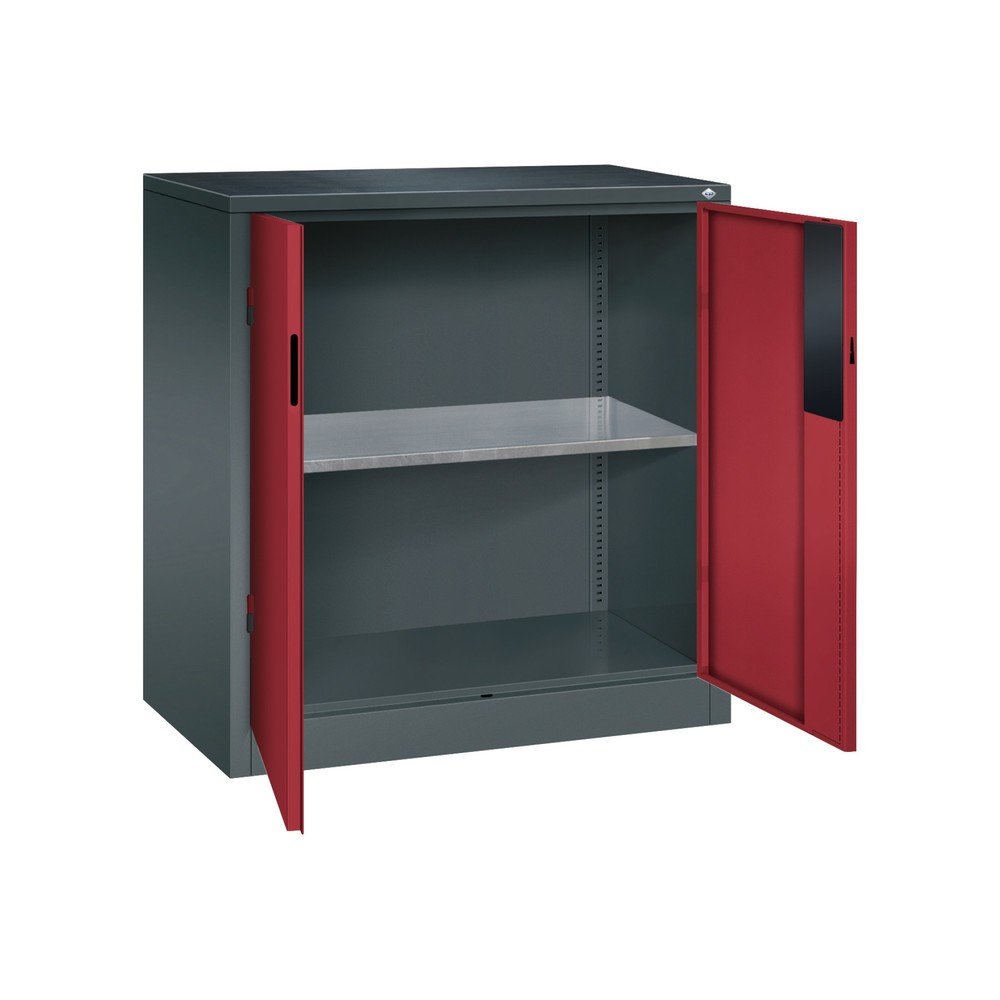 Produktabbildung Nr. 5: Armoire pour charges lourdes C+P avec 1 tablette, H x l x P 1 000 x 930 x 500 mm, gris anthracite, rouge rubis