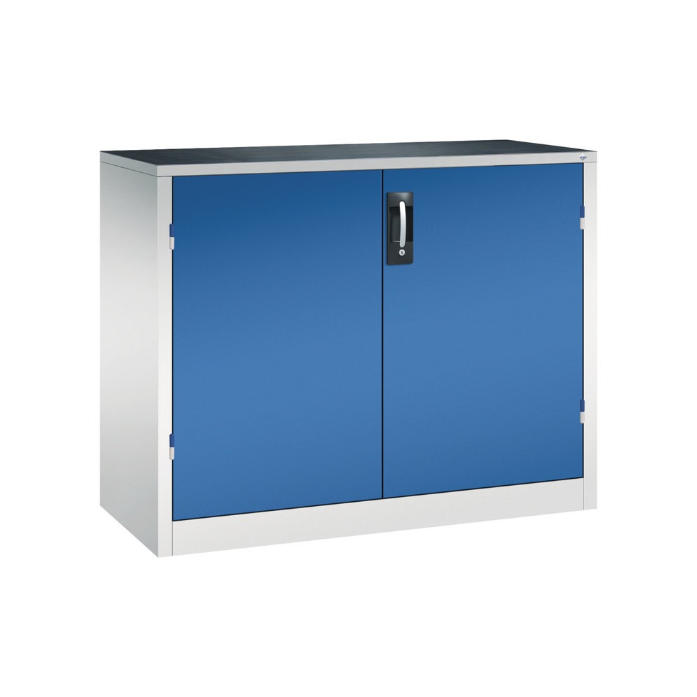 Produktabbildung Nr. 1: Armoire pour charges lourdes C+P avec 1 tablette, H x l x P 1 000 x 1 200 x 500 mm, gris clair, bleu gentiane
