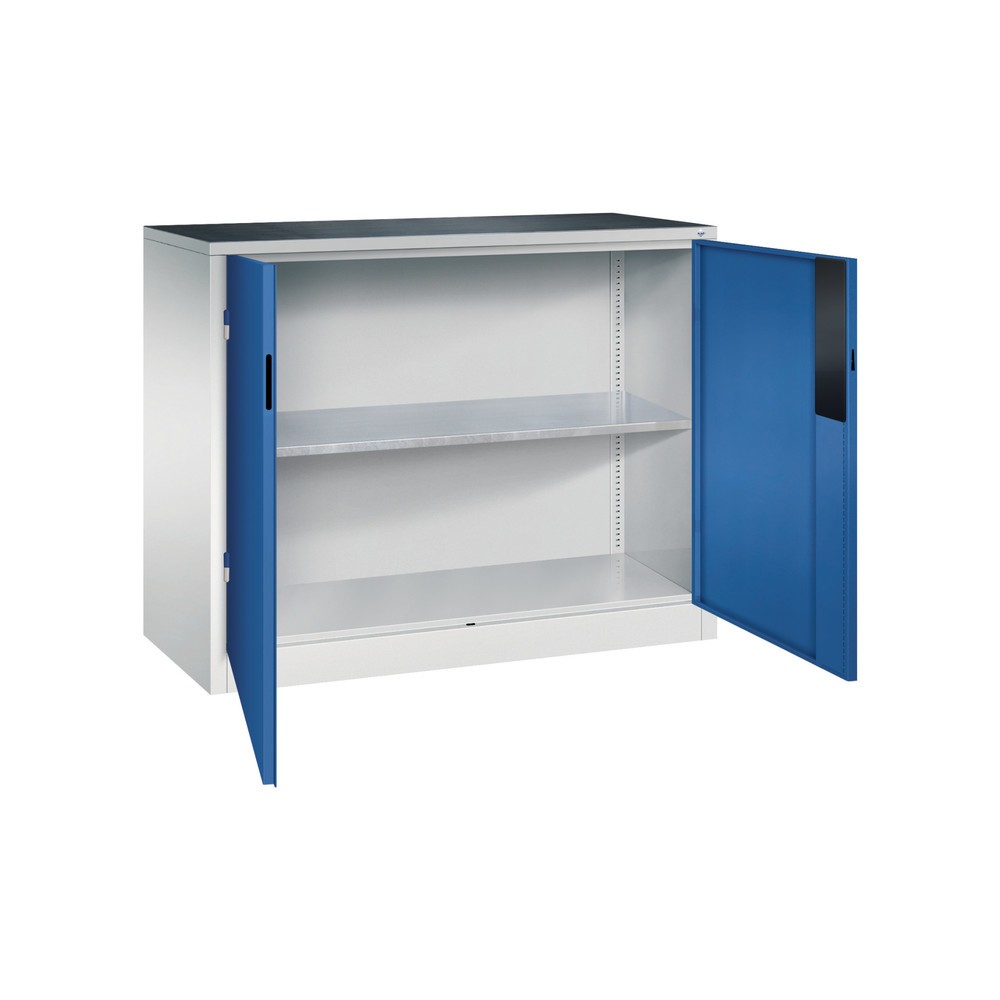 Produktabbildung Nr. 3: Armoire pour charges lourdes C+P avec 1 tablette, H x l x P 1 000 x 1 200 x 500 mm, gris clair, bleu gentiane