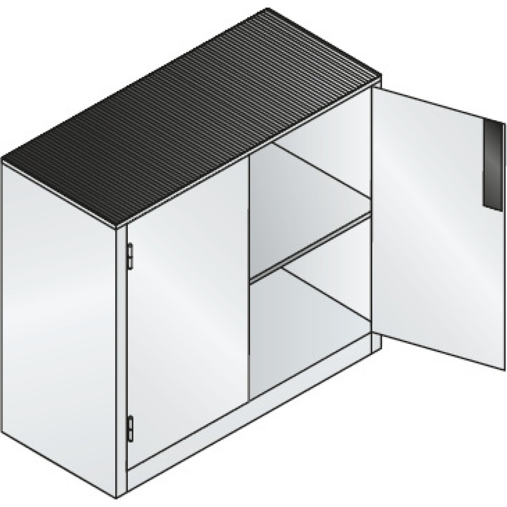 Produktabbildung Nr. 3: Armoire pour charges lourdes C+P avec 1 tablette, H x l x P 1 000 x 1 200 x 500 mm, gris clair, rouge rubis