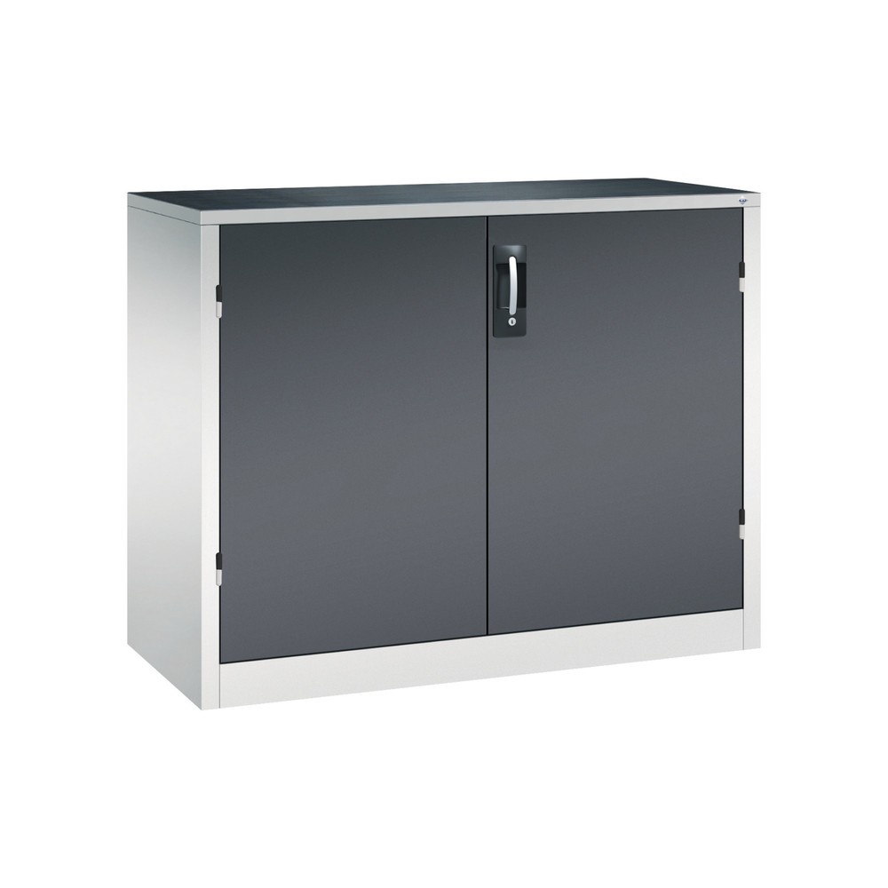 Produktabbildung Nr. 1: Armoire pour charges lourdes C+P avec 1 tablette, H x l x P 1 000 x 1 200 x 500 mm, gris clair, gris noir