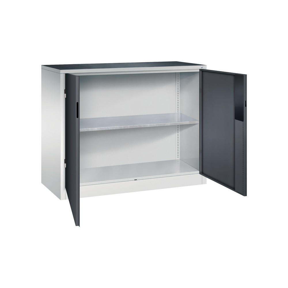 Produktabbildung Nr. 4: Armoire pour charges lourdes C+P avec 1 tablette, H x l x P 1 000 x 1 200 x 500 mm, gris clair, gris noir