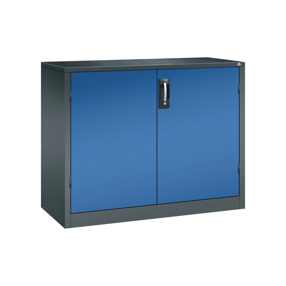 Produktabbildung Nr. 1: Armoire pour charges lourdes C+P avec 1 tablette, H x l x P 1 000 x 1 200 x 500 mm, gris anthracite, bleu gentiane
