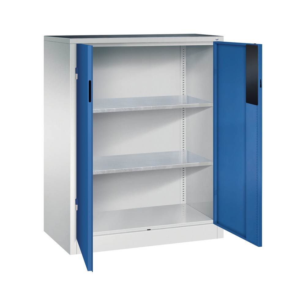 Produktabbildung Nr. 3: Armoire pour charges lourdes C+P avec 2 tablettes, H x l x P 1 200 x 930 x 500 mm, gris clair, bleu gentiane