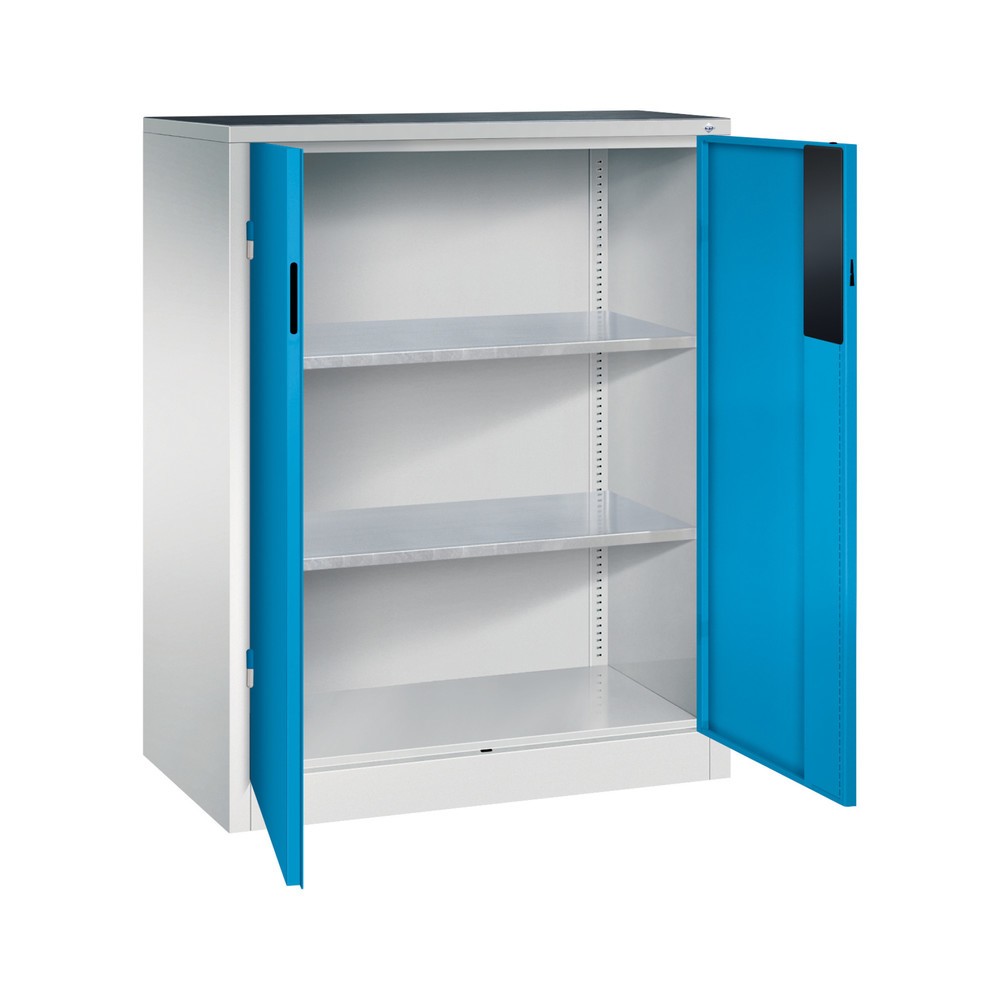 Produktabbildung Nr. 4: Armoire pour charges lourdes C+P avec 2 tablettes, H x l x P 1 200 x 930 x 500 mm, gris clair, bleu clair