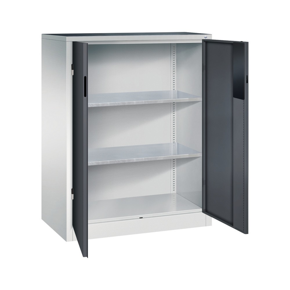 Produktabbildung Nr. 4: Armoire pour charges lourdes C+P avec 2 tablettes, H x l x P 1 200 x 930 x 500 mm, gris clair, gris noir