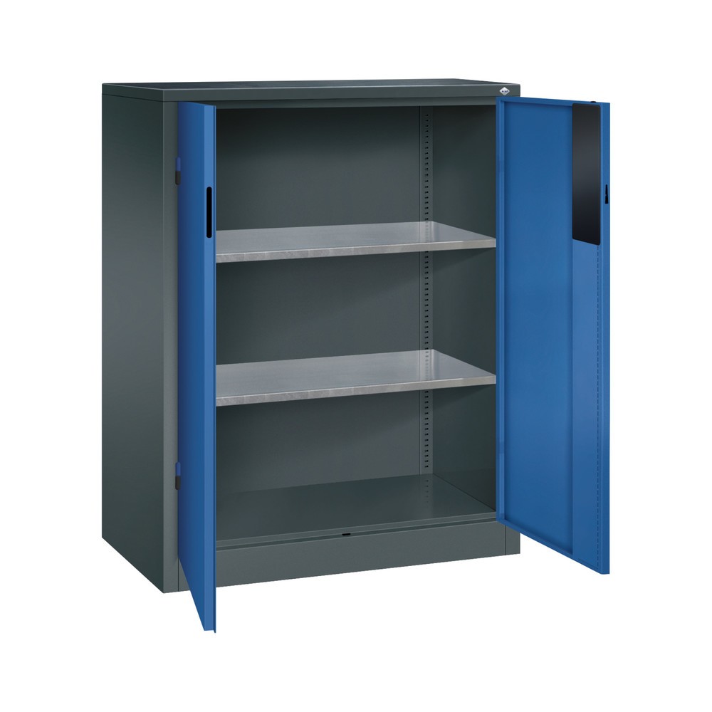 Produktabbildung Nr. 4: Armoire pour charges lourdes C+P avec 2 tablettes, H x l x P 1 200 x 930 x 500 mm, gris anthracite, bleu gentiane