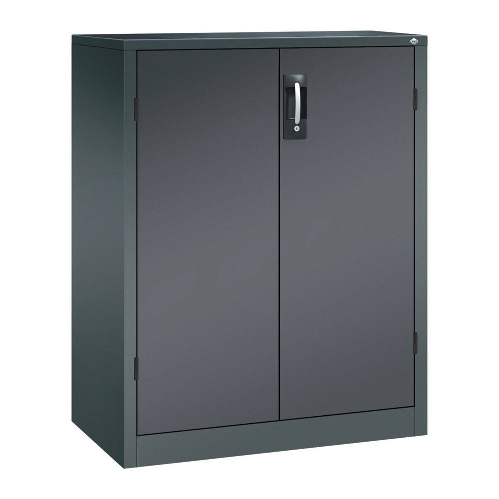 Illustration du produit: Armoire pour charges lourdes C+P avec 2 tablettes, H x l x P 1 200 x 930 x 500 mm, gris anthracite, gris noir