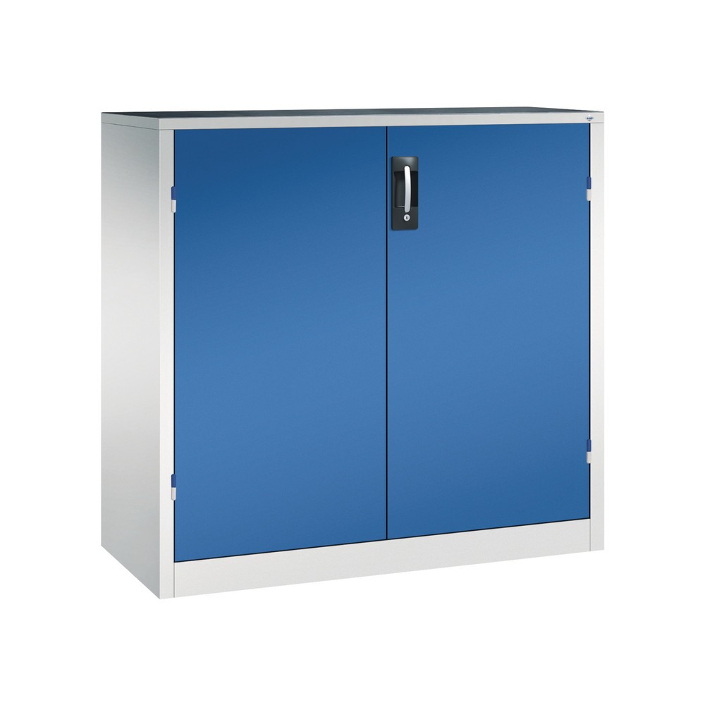 Produktabbildung Nr. 1: Armoire pour charges lourdes C+P avec 2 tablettes, H x l x P 1 200 x 1 200 x 500 mm, gris clair, bleu gentiane
