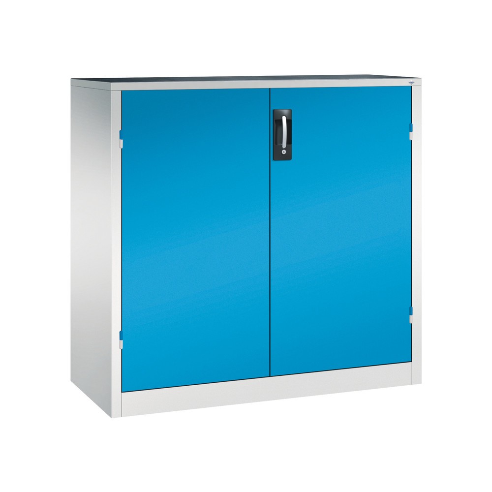 Produktabbildung Nr. 1: Armoire pour charges lourdes C+P avec 2 tablettes, H x l x P 1 200 x 1 200 x 500 mm, gris clair, bleu clair